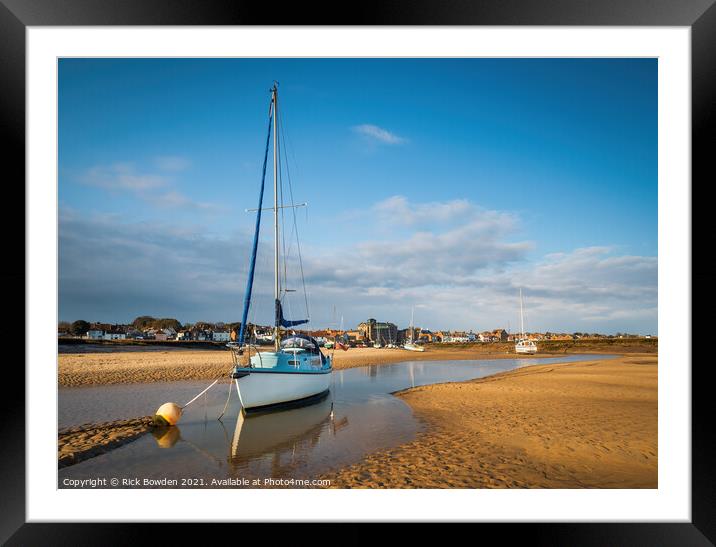 Low Tide at Wells Norfolk Framed Mounted Print by Rick Bowden