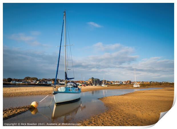Low Tide at Wells Norfolk Print by Rick Bowden