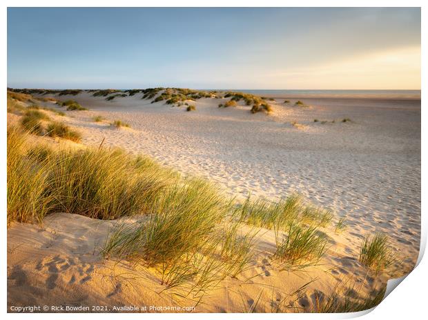 Serenity of Wells and Holkham Beach Print by Rick Bowden