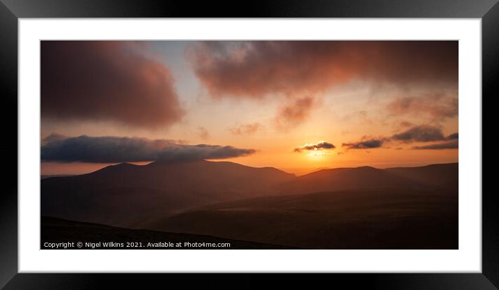 Mountain Sunset Framed Mounted Print by Nigel Wilkins