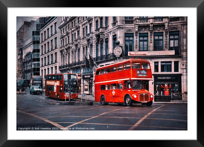 Fleet St Routemaster  Framed Mounted Print by Rob Hawkins