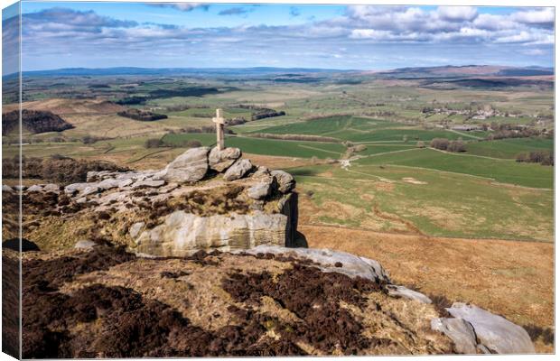 Rylstone Cross On Barden Moor Canvas Print by Chris North