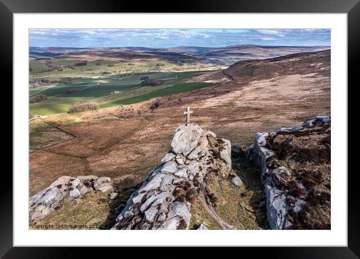 Rylstone Cross On Barden Moor Framed Mounted Print by Chris North