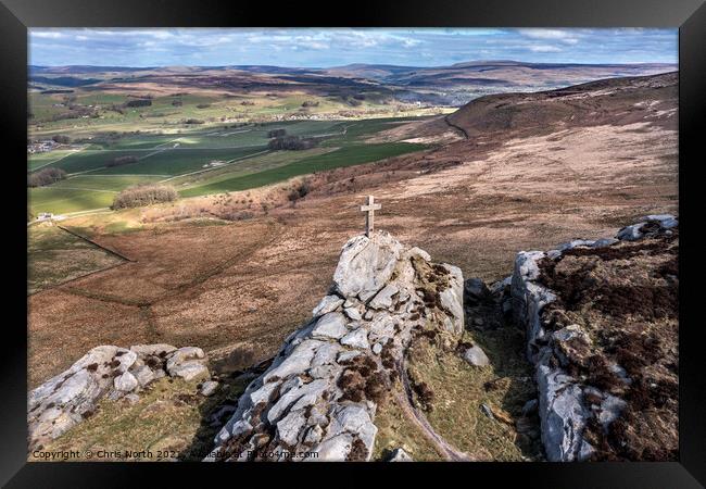 Rylstone Cross On Barden Moor Framed Print by Chris North