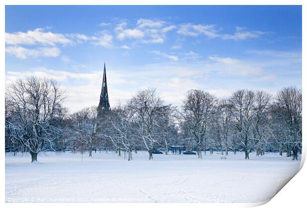 The Stray in Winter Harrogate Print by Mark Sunderland