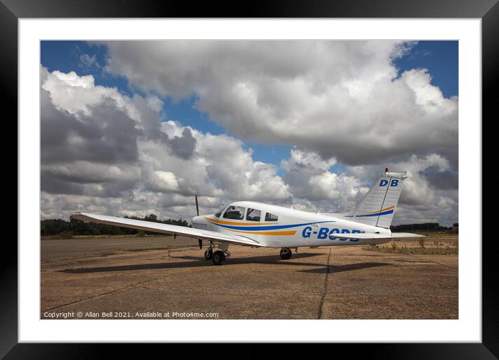 Piper Warrior on Apron Framed Mounted Print by Allan Bell