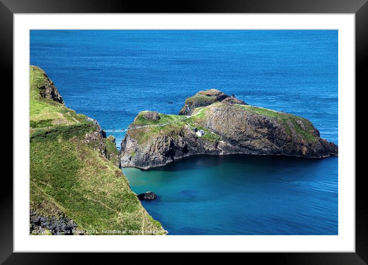 Carrick-a-Rede, Northern Ireland Framed Mounted Print by Jim Monk
