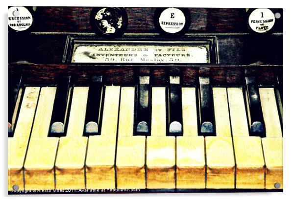 piano keys Acrylic by Alexia Miles