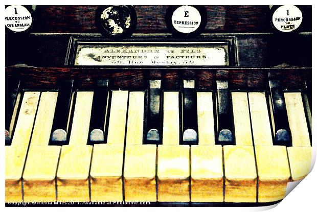 piano keys Print by Alexia Miles