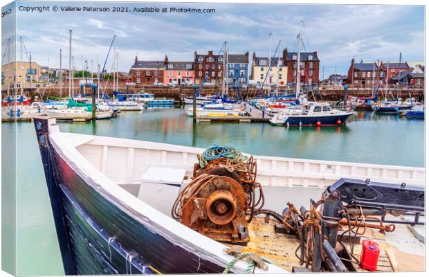 Arbroath Inner Harbour Canvas Print by Valerie Paterson