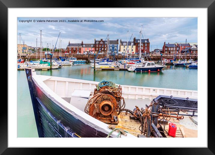 Arbroath Inner Harbour Framed Mounted Print by Valerie Paterson