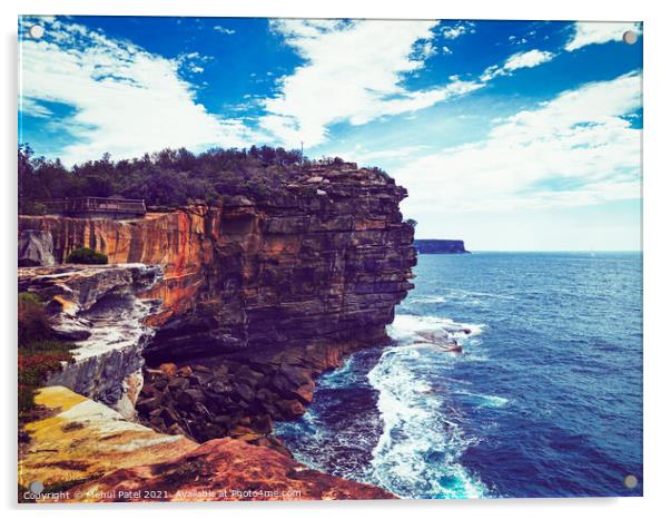 The Gap lookout, Watsons Bay, Sydney, New South Wales, Australia Acrylic by Mehul Patel