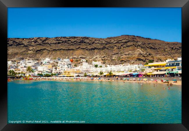 Playa de Mogan, Gran Canaria, Canary Islands, Spain Framed Print by Mehul Patel