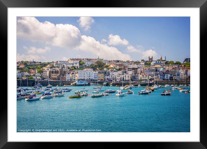 Saint Peter Port Guernsey,  Channel Islands Framed Mounted Print by Delphimages Art