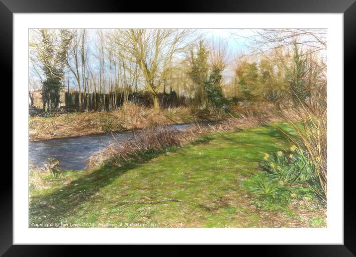 Springtime By The River Kennet Framed Mounted Print by Ian Lewis