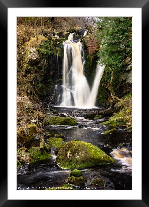 Waterfalls in Yorkshire, Posforth falls 468 Framed Mounted Print by PHILIP CHALK