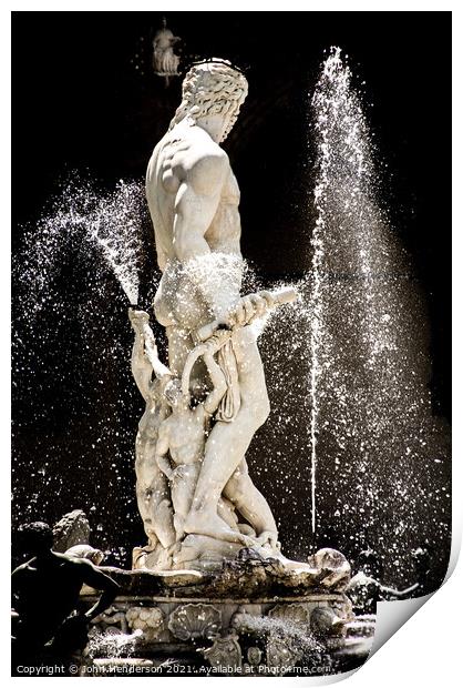 Fountain of Neptune Print by John Henderson