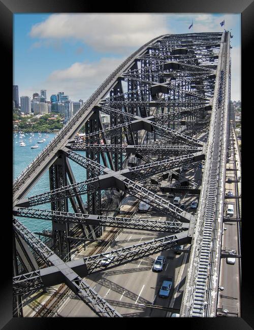 On Sidney Harbour Bridge Framed Print by Wendy Williams CPAGB