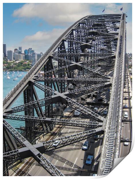 On Sidney Harbour Bridge Print by Wendy Williams CPAGB