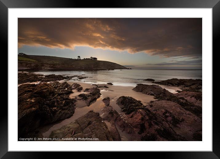 First Light at Talland Bay Cornwall Framed Mounted Print by Jim Peters