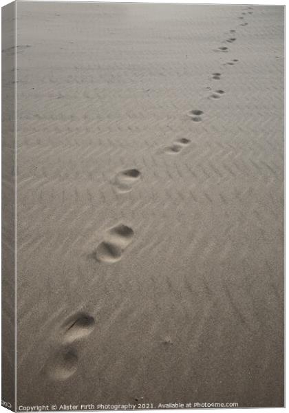 Footprints Canvas Print by Alister Firth Photography