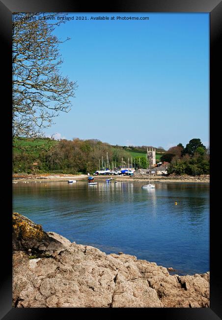 gillan creek cornwall Framed Print by Kevin Britland