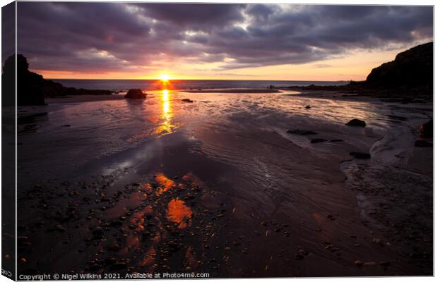 Cable Bay, Anglesey Canvas Print by Nigel Wilkins