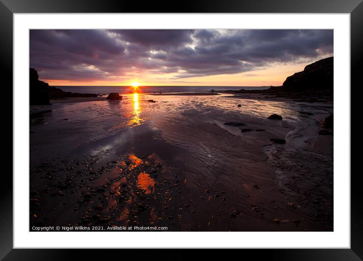 Cable Bay, Anglesey Framed Mounted Print by Nigel Wilkins