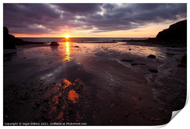 Cable Bay, Anglesey Print by Nigel Wilkins