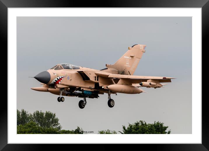 RAF Tornado painted in Operation Granby scheme Framed Mounted Print by Clive Wells