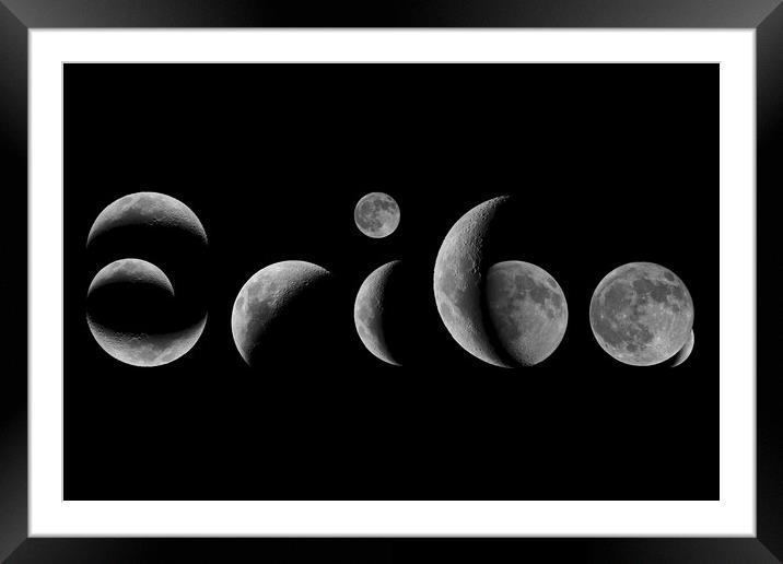 Eriba word art in a lunar font Framed Mounted Print by mark humpage