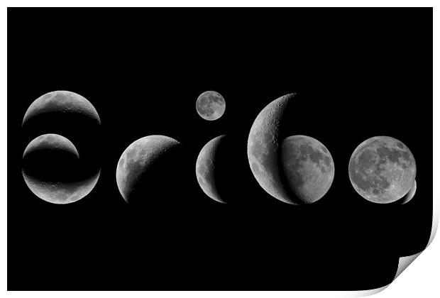 Eriba word art in a lunar font Print by mark humpage