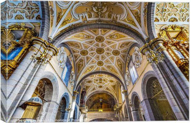 Templo Santa Domingo Church Basilica Puebla Mexico Canvas Print by William Perry