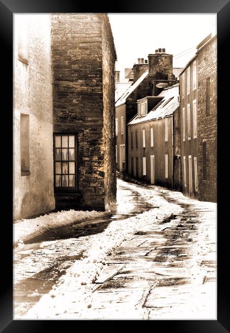 Stromness Street Scene Orkney   Framed Print by Barbara Jones