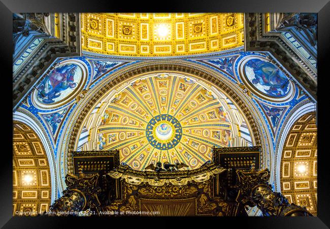 St. Peter's Basilica Framed Print by John Henderson