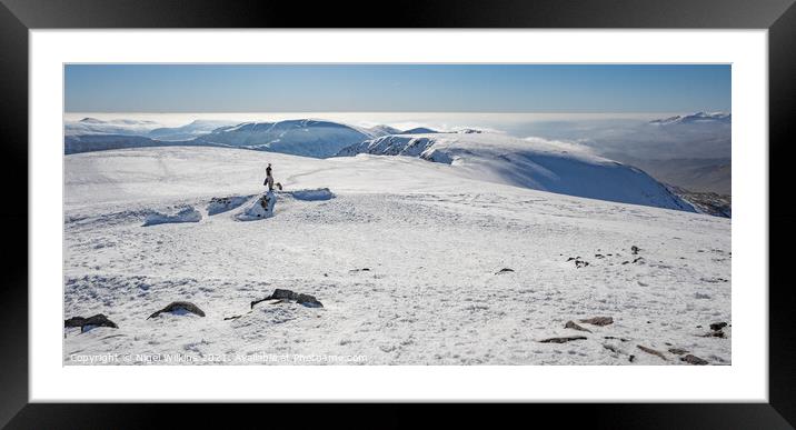 Helvellyn Conquered Framed Mounted Print by Nigel Wilkins