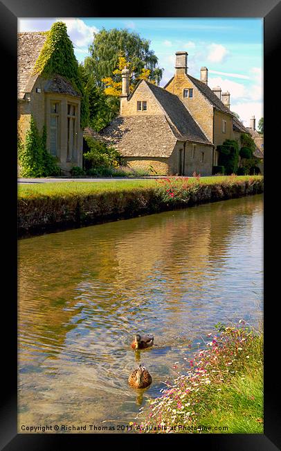 Village Ducks Framed Print by Richard Thomas