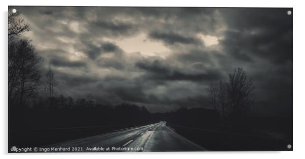 Dark road Acrylic by Ingo Menhard