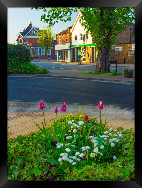 Cobham High Street Framed Print by Clive Eariss