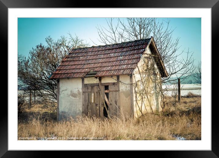 Abandoned hut Framed Mounted Print by Ingo Menhard