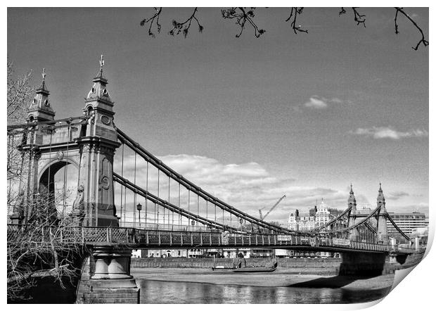 Hammersmith Bridge Print by  