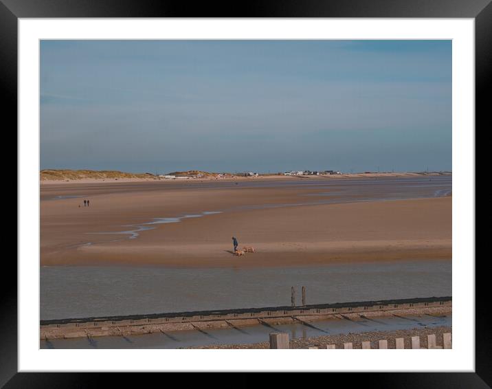 Camber Sands at Low Tide Framed Mounted Print by Mark Ward