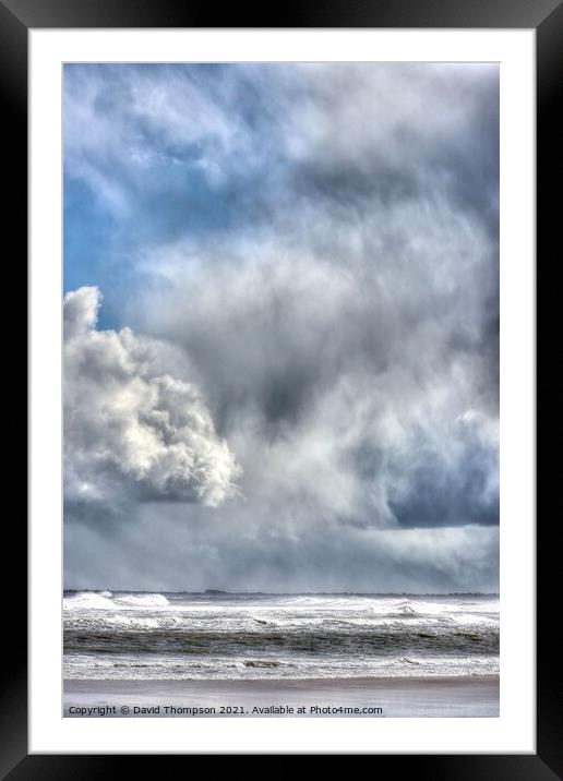 Storm Brewing on the Northumberland Coast  Framed Mounted Print by David Thompson