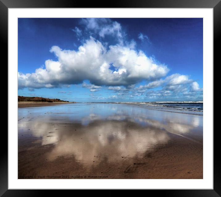 Alnmouth Beach Northumberland Framed Mounted Print by David Thompson