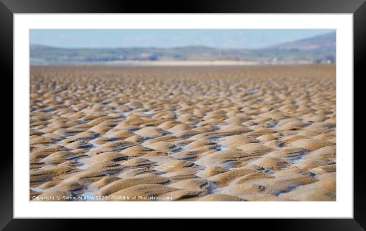 Serene Sandscapes of Morfa Bychan Framed Mounted Print by Simon Marlow