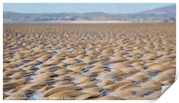 Serene Sandscapes of Morfa Bychan Print by Simon Marlow