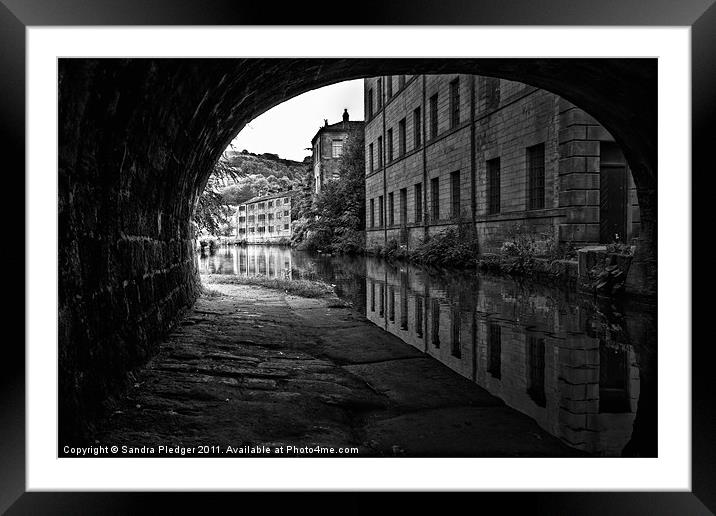 Rochdale Canal at Hebden Bridge Framed Mounted Print by Sandra Pledger