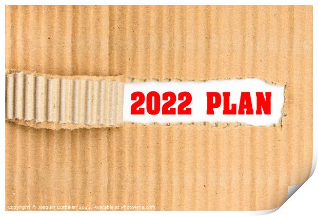The 2022 plan discovered, a word written on its cover torn from  Print by Joaquin Corbalan