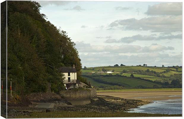 The Boat House at Laugharne Canvas Print by Steve Purnell