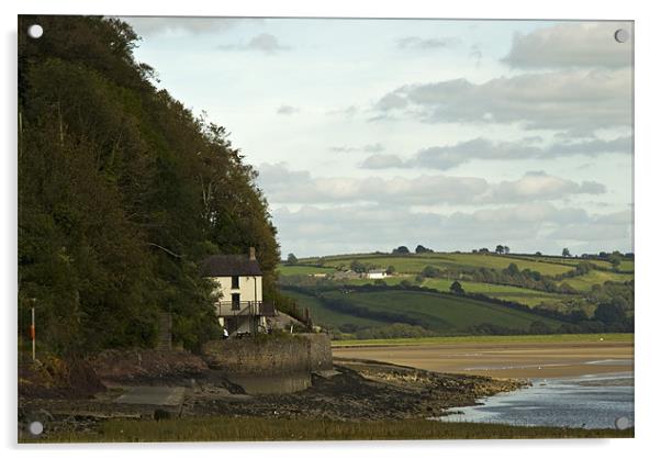 The Boat House at Laugharne Acrylic by Steve Purnell
